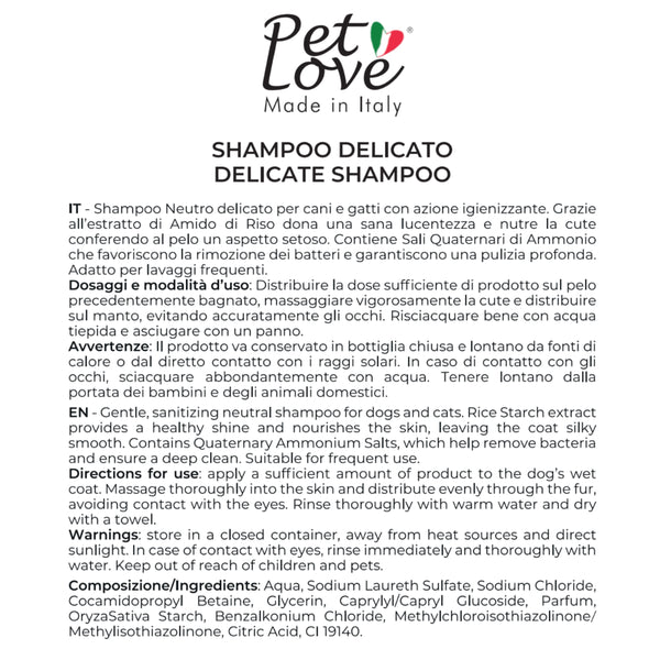 Shampoo Neutro Delicato Gatti