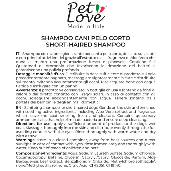 Shampoo Cani Manto Corto
