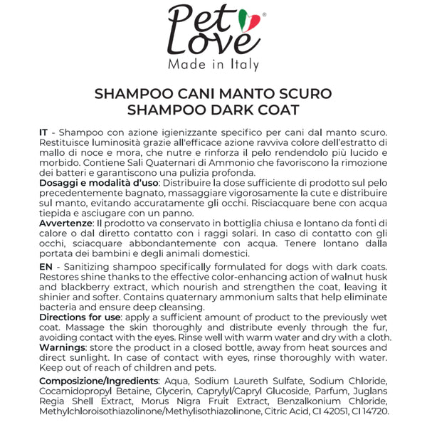 Shampoo Cani Manto Scuro